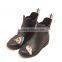 Special grey solid color unique design short rain boot for women female lady wellies wellington rain boot rainboot