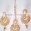 EARRING PAIR WITH TIKA GOLD TONE hair accessory