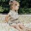 Beige Halter Girls Shorts Baby Clothes Romper Linen Baby Boutique Summer Outfit