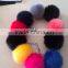 Chinese Factory Wholesale faux/fake fur pom poms keychain