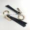 Hot selling black PU custom logo key chain