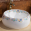 Bathroom good quality ceramic sanitaryware round shape wash hand basin sink in white color