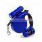 3 In 1 Lighted LED Retractable Dog Leash With Flashlight And Poop Bag