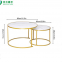 Golen Modern marbling round tea table sofa side simple wrought steel coffee table