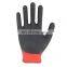 18Gauge Nylon Super Elastic Latex Sandy Coated Gloves For Industrial Protective Labor Hand