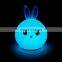 LED rabbit colorful led lamp silicone night light for baby