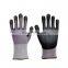 SUNNYHOPE High Quality Micro Foam Nitrile With Nylon Liner Palm Coated Gloves Dotted Gloves