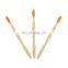 Hot sale 19cm Wavy Bamboo crank Handle Toothbrush  PBT Bristles with 40 Holes  With Logo