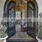 unique arched wrought iron elegant single wine cellar entry doors
