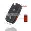 Remote Key Case Fob For VW GTI Jetta Eos Golf 2011-2016  P/N: NBG010180T,5K0837202A, 5K0837202AE