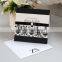 Vintage Custom Elegant Flocking Wedding Invitation with Ribbon Buckle