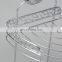 Hot Sales Suction Cup Corner Shower Caddy Two Tier Iron Wire Rack Bathroom Corner Shelf