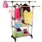 New Hot Sell Stainless Steel Double Pole Luggage Carrier Tower Shoe Clothes Gondola Kids Clothing Rack Divider