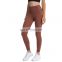 Customized Nude Feeling Back Pocket Crothless Yoga Leggings High Waist Butt Lift Yoga Warm Pants Women Sportswear Gym Tights