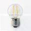 2016 hot sell CE ROHS CERTIFICATE G45 glass body E27 led bulb filament