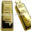 hot sale metal usb flash drive,gold bar/bullion shape USB flash drives usb pen drive 16gb High speed USB 2.0