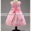 elegant bowknot birthday dress tutu lace flower puffy dress for girls from 2-8 years