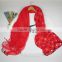 latest design colorful shred knitting scarf for girls