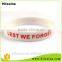 Custom 100% promotional custom silicone rubber bracelet