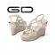 GDSHOE Comfortable Bridal Slingback Sandals Shoes With Beads