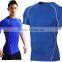 2015 new man tight PRO fitness training basketball running jersey elastic sweat sport short sleeve suit shirt + short 10181024