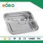 Wholesale Rectangle Stainless Steel Restaurant Serving Dishes