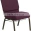 OEM cheap stackable church chairs purple