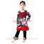 wholesale fashion baby girls autumn outfit Chinese style baby floral printed T-shirt+ruffle pants girls clothes set