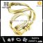 2016 new beautiful ladies design jewelry yellow gold snake bangle wrap on wrist
