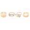 Fashion 8 pieces jewelry set high density zinc ally rhinestone cheap gold ring earring
