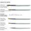 Nail art beauty brush with diamond dotting on metal aluminum handle