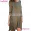 Fringe tassels chiffon long seeve elbise dress
