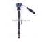 Q228 China factory 63'' aluminum camera monopod 15kg load golden telescopic camera monopod selfie stick for digital DSLR camera
