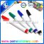 Promotional custom good quality refillable whiteboard markers with mini eraser btush