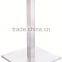 FLAT BASE SQUARE COLUMN GLASS TOP TABLE BASE