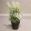 Bestselling White Artificial Potted Lavender Flowers Tiny Bonsai Flowers