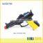 Colorful clear plastic water squirt gun with bottle