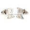 Letter R Cuf flinks In Silver