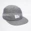 Custom Design Your Own Logo 5 Panel Hat Cap with Woven Label