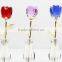 Promotional High Quality Women Gift Colorful Flower Crystal Vase
