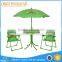 Hot selling cheap kids table and chair set with umbrella, folding children patio