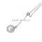 Women jewelry elegant pearl bead with sterling silver necklaces long necklace