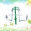 Green seated leg stretcher outdoor school gym equipment