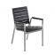 Dining room furniture aluminum brush ps-wooden dining table and chair