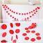 4m Pearl Paper Garland Round Drop Circle Banner Bunting Wedding Birthday Classroom Party Pon Decoration