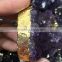 Natural Amethyst Cluster Pendant With Gold Or Silver Band Crystal Ornaments
