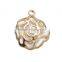 New Style Gold Plated Brass Filigree Diamond Hollow Lockets Jewelry Pendant