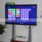 mobile stand touch screen monitor AIO LED TV with VGA, for advertising, kiosk, teaching