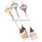 Wholesale Stainless Steel Fruit Fork Dessert Fork set Three colors 3pcs/set