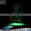 custom illusion kids 3d night light with 7colors table lamp gifts stars